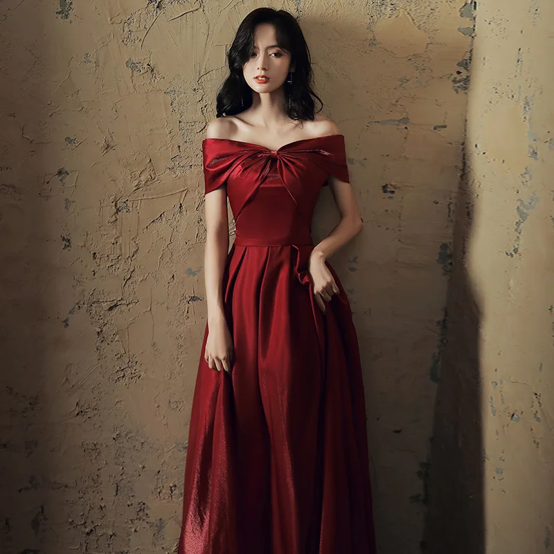 

Длинное вечернее платье по индивидуальному заказу, бальное платье, элегантное сексуальное платье принцессы с вырезом лодочкой на шнуровке длиной до пола, вечерние платья подружки невесты, новинка 2023 года