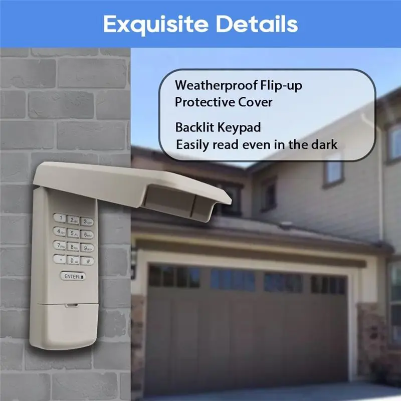 B24B For 940EV-P2 Chamberlain Garage Door Opener Wireless Keyless Keypad Forliftmaster/Chamberlain/Craftsman Openers