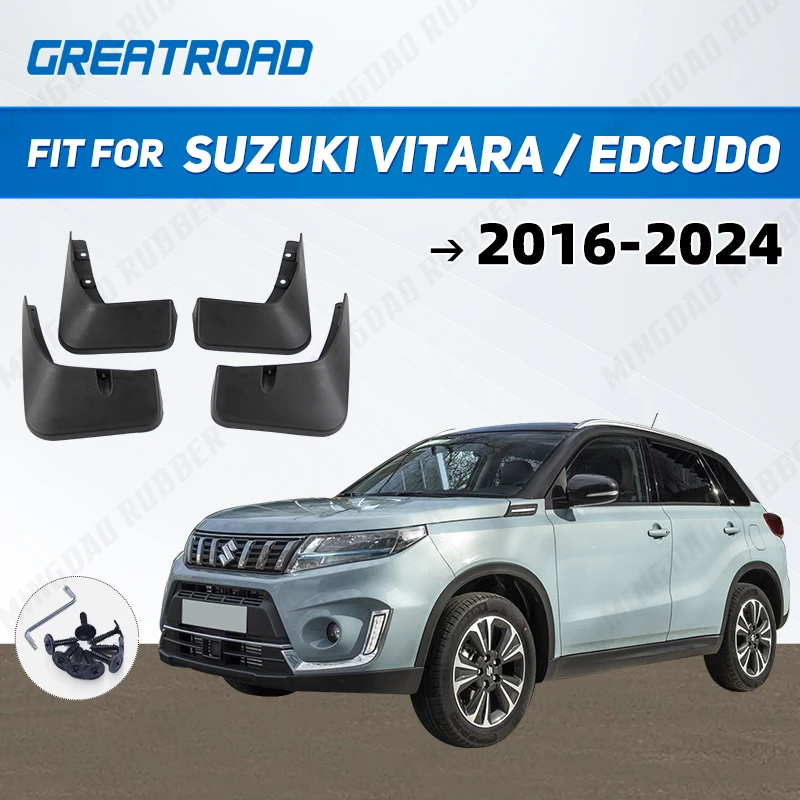 For Suzuki Vitara / Edcudo Mudguards Fender 2016 - 2024 Car Mudflaps Mud Flaps Splash Guards Mudguards Flap Fender Accessories