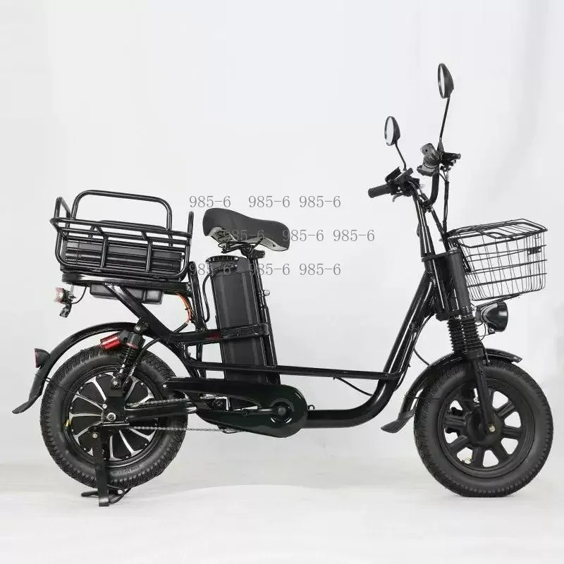 60V Electric Bicycle, 16 Inch 3.0 Tire Electric Vehicle with 15A 21A 30A Battery for Takeaway Delivery