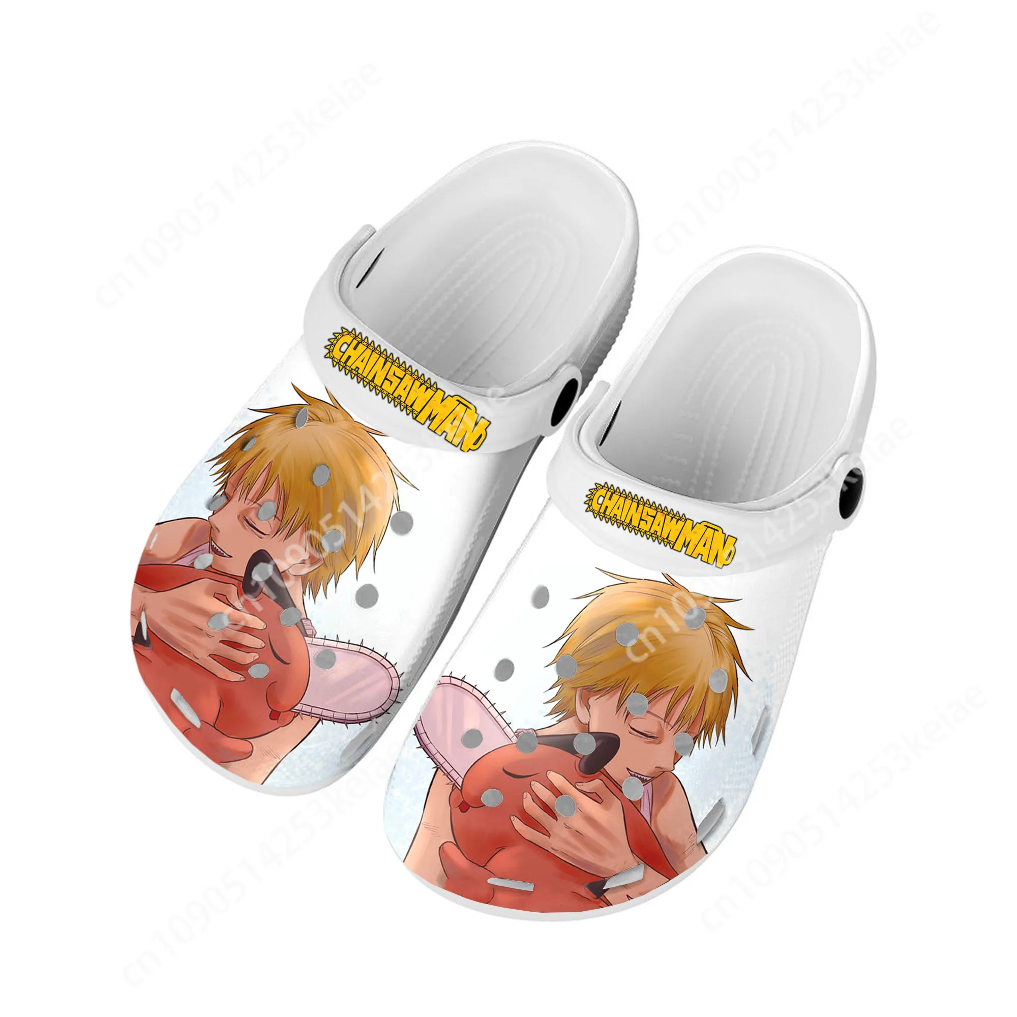 Manga Chainsaw Man Pochita Power Cartoon Home Clogs Custom Water Shoes Mens Womens Teenager Shoe Garden Clog Beach Hole Slippers