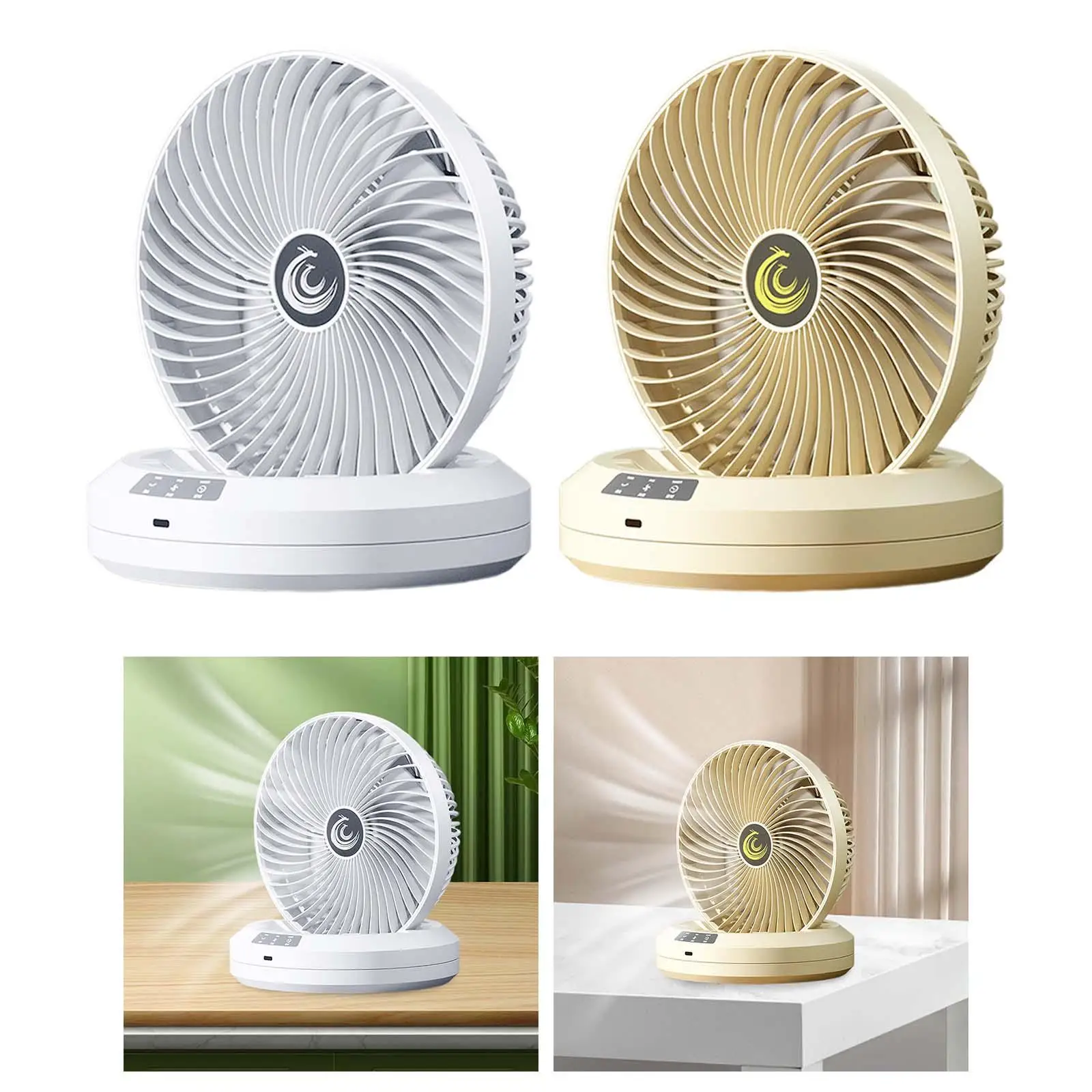 Desk Fan Small Fan with Timer 4 Speeds Folding Lightweight Quiet Kitchen Fan