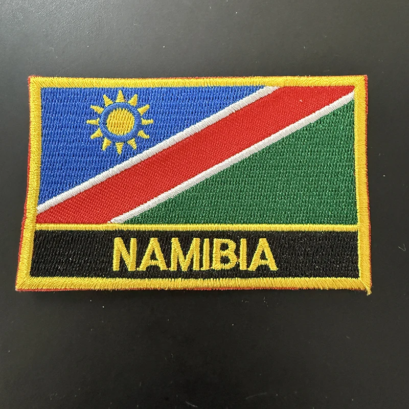 

Namibia Flag Embroidery Patches Iron on Saw on Transfer patches Sewing Applications for Clothes in Home&Garden