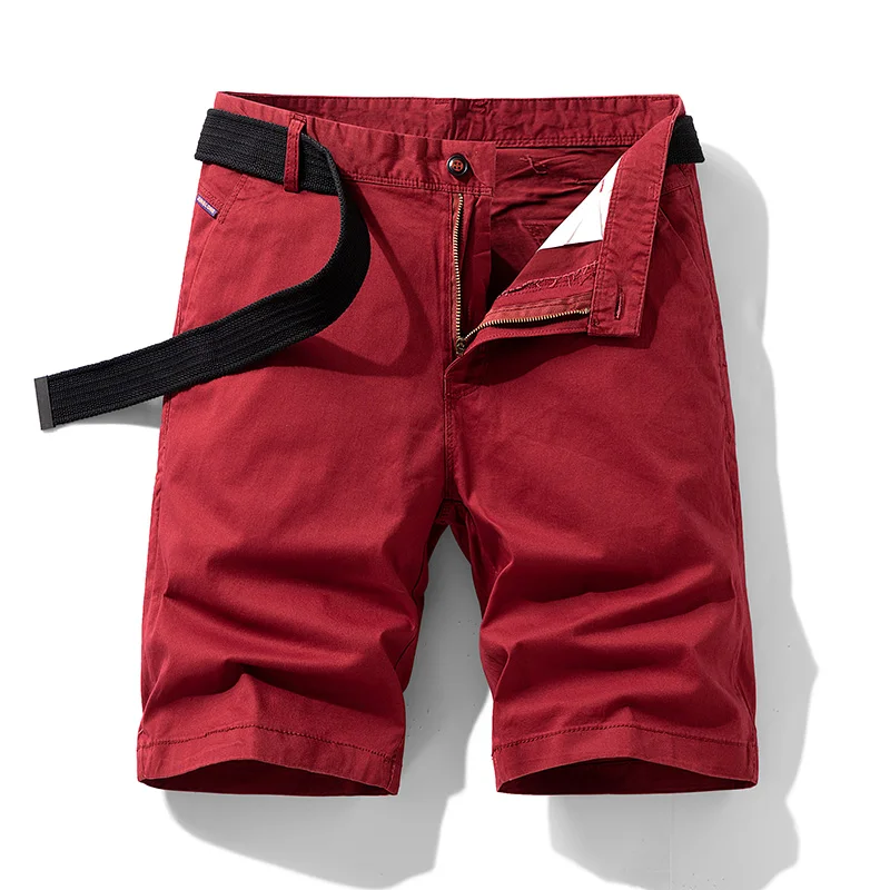 

2025 New Spring Summer Pure Cotton Men's Shorts Men's Clothing Solid Denim Shorts Casual Business Social Men Shorts