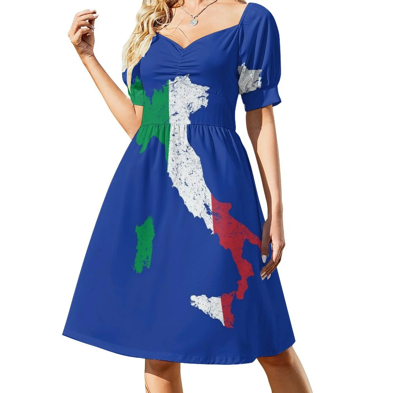 

Italy Map Flag Short Sleeved Dress women party dresses women evening dress Dress