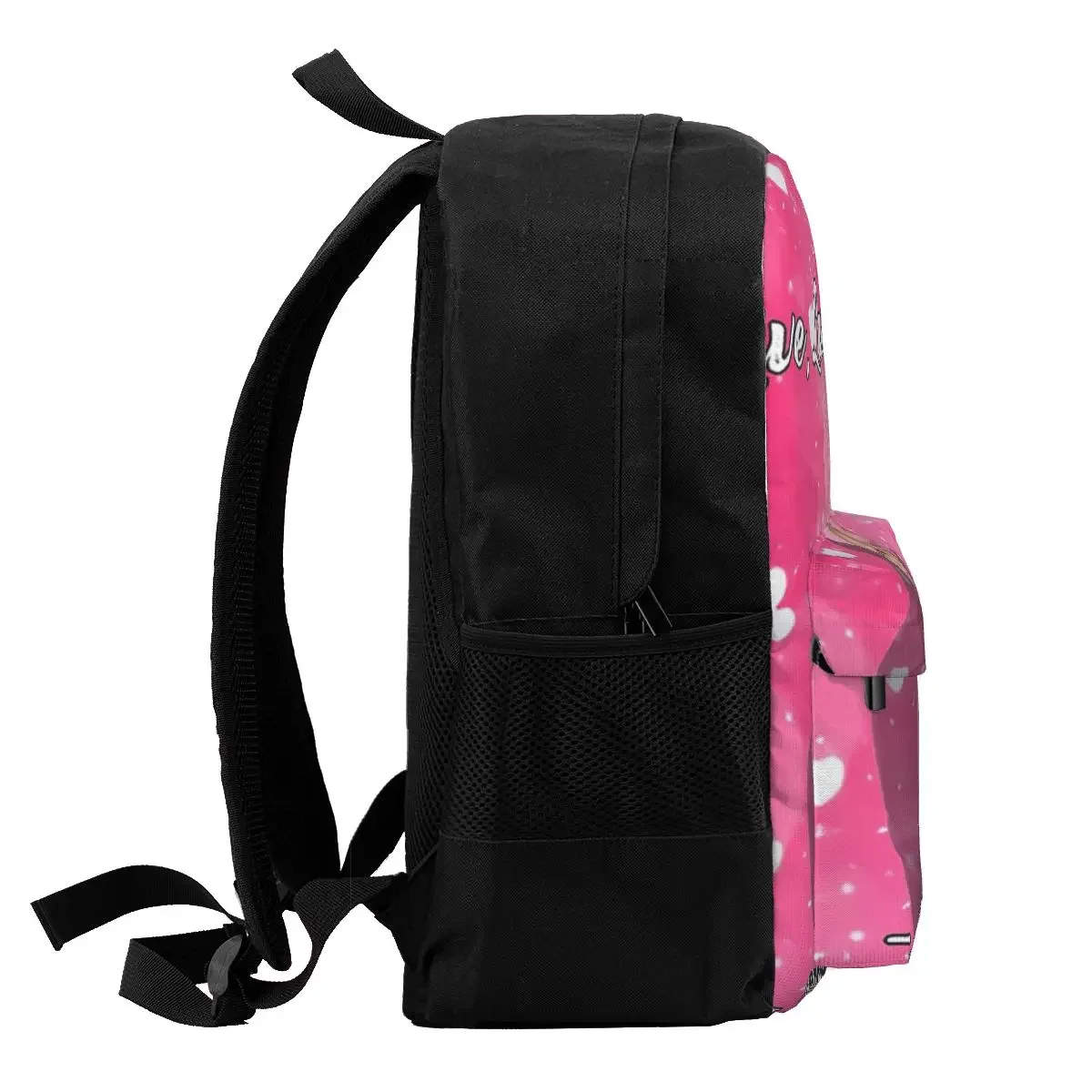 Mr. Worldwide Says To Live Laugh Love Pink Backpack Hot Sale Daypack Large Capacity Children BookBag School Bag  for Men Women