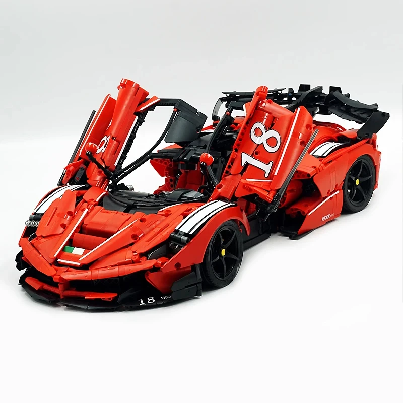 New EVO Custom C61505E Technical Super City Racing Car Hypercar Model Building Blocks Bricks Puzzle Toy Christmas Gifts For Kids