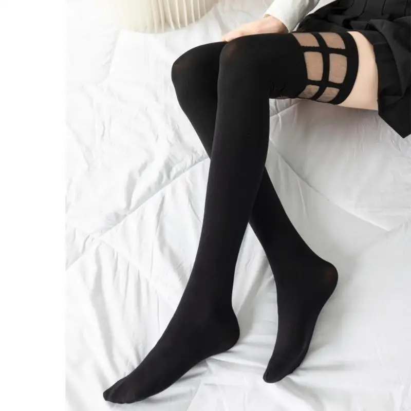 195E 1 Đùi Cao Cấp Tất Cho Nữ Cô Gái Cao Đến Đầu Gối Tất Ngôi Sao lolitas Boot Tất