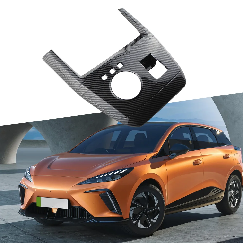 

Карбоновая наклейка для MG 4 MG4 EV Mulan 2023 2024, центральная консоль автомобиля, крышка панели шестерни, внутренняя модификация