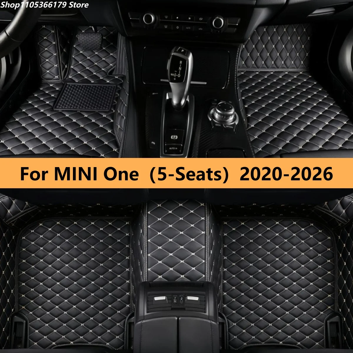 

Комплект из 5 кожаных автомобильных ковриков для MINI One 2020-2026 годов выпуска, полный набор для пола салона