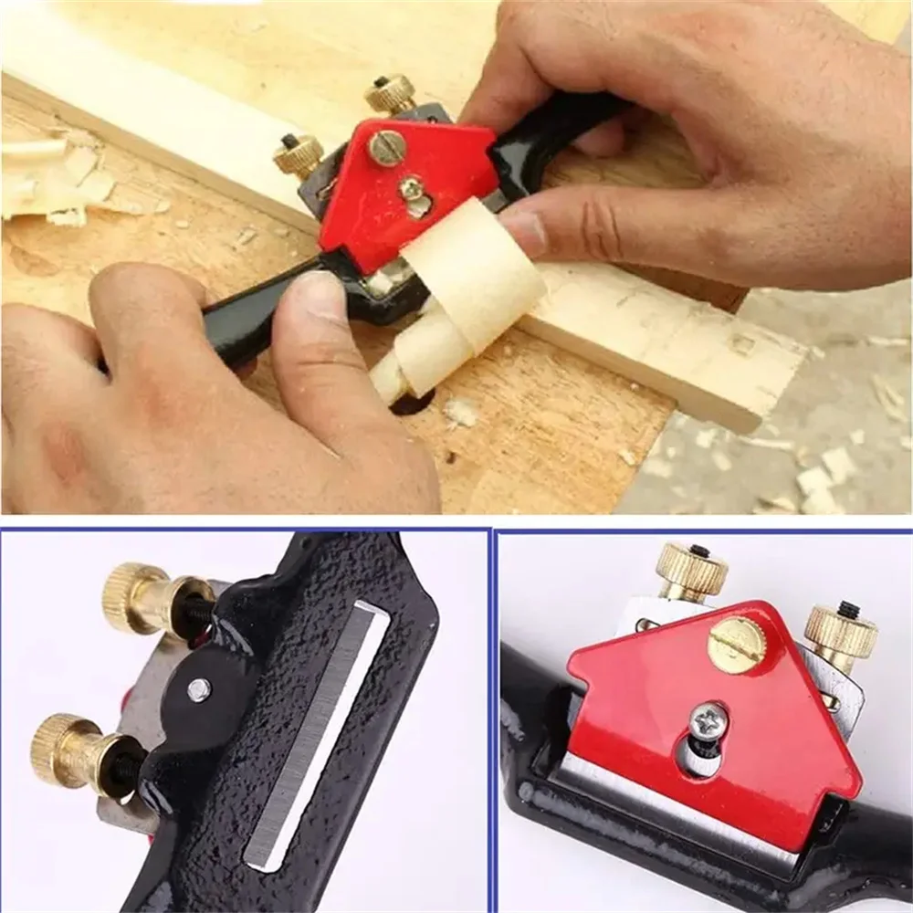 Woodworking Planer Adjustable Spokeshave Woodworking Plane Trimming Tools Hand Cutting Edge Chisel Carpenter Manual Accessories