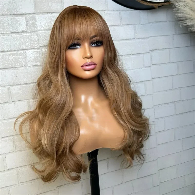 22”-champagne-brown-blonde-wave-wig-with-bangs-heat-resistant-synthetic-fiber-lace-front-wig-soft-wave-daily-use-party-women-wig