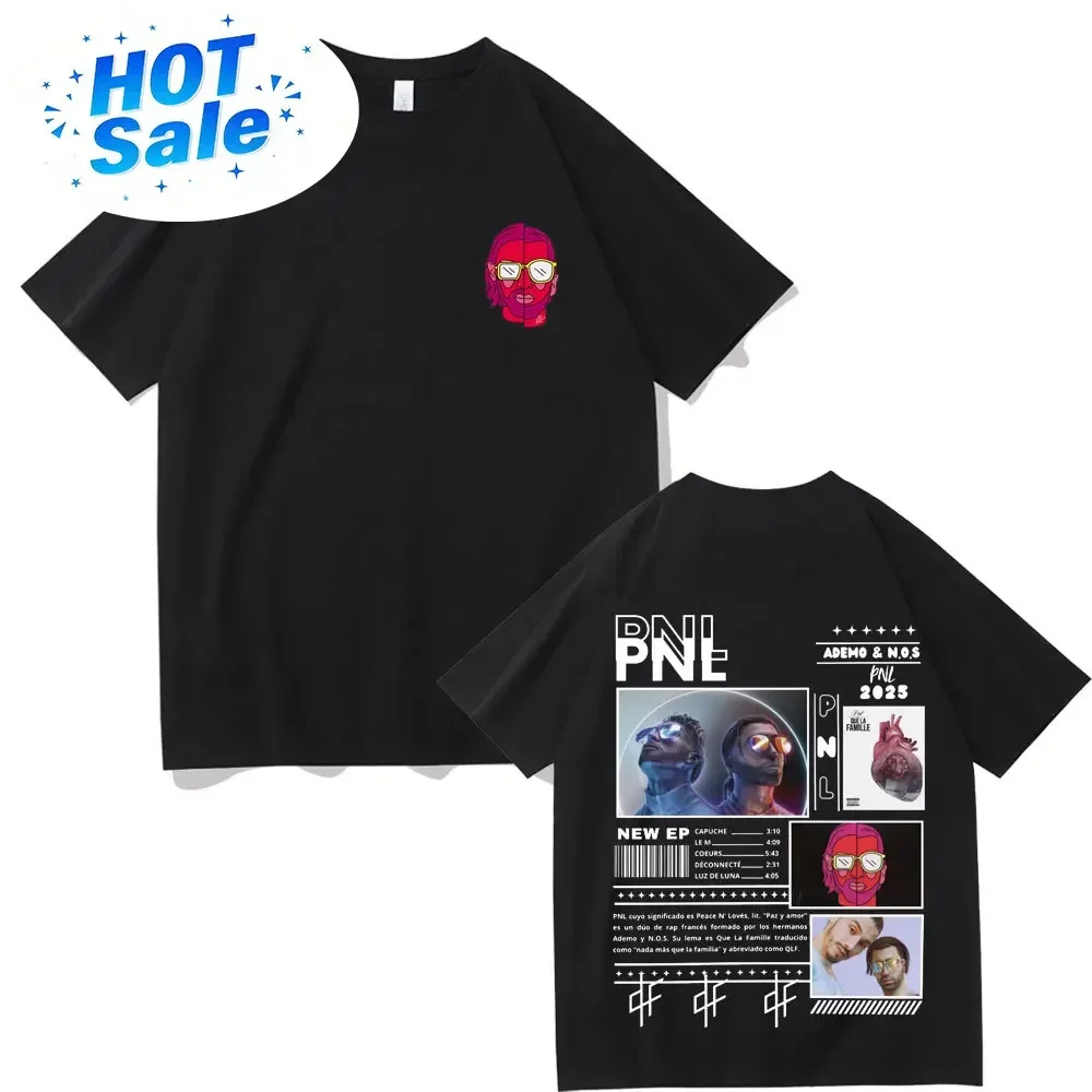 French Rap Band PNL Album Le Monde Chico 2025 Graphic T Shirt Men Women Hip Hop Fashion Short Sleeve Oversized Tshirt Streetwear