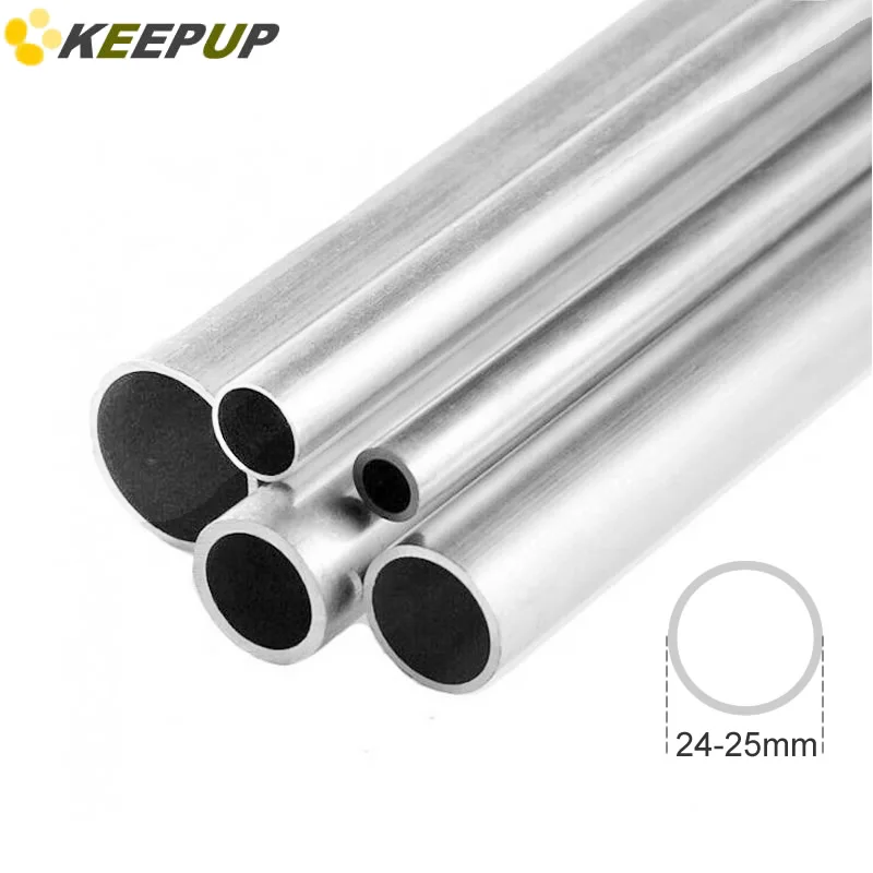 6063 Aluminum round tubing Thin thick wall Hollow straight pipe tube Outer diameter 24 25mm Wall thick 0.5 2 2.5 3 3.5 4 4.5 5mm