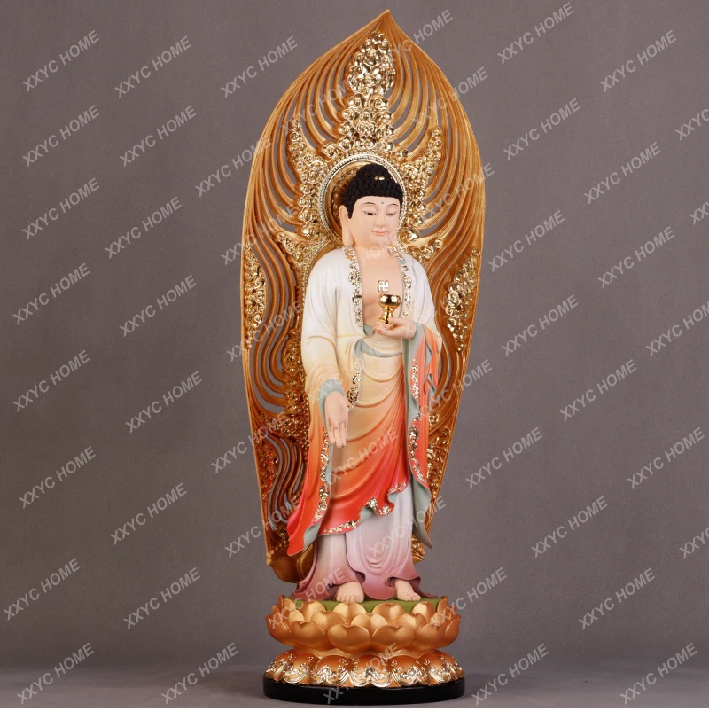 Asia Buddhism HOME family SHOP bring  good luck bless safe Sakyamuni Medicine Buddha god statue