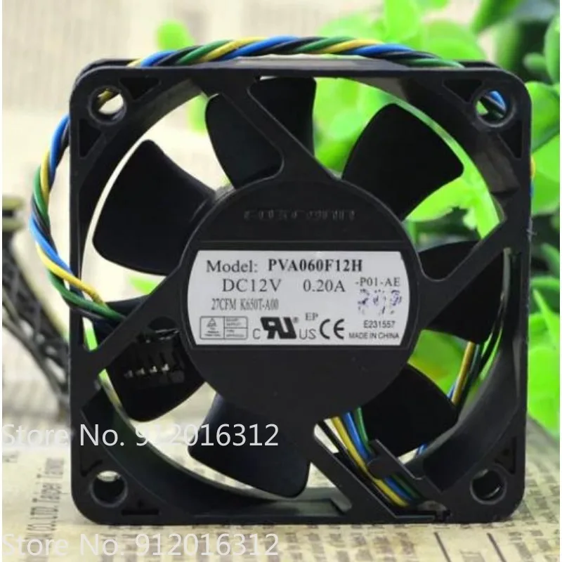 New Fan for Foxconn PVA060F12H 6020 6CM 12V 0.20A 4-wire PWM Controlled Speed Fan 60 * 60 * 20MM