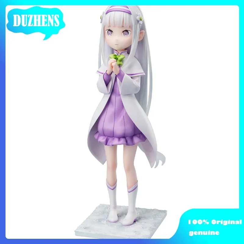 

100% Original:Anime Re:Zero Emilia Juvenile style 18.5cm PVC Action Figure Anime Figure Model Toys Figure Collection Doll Gift