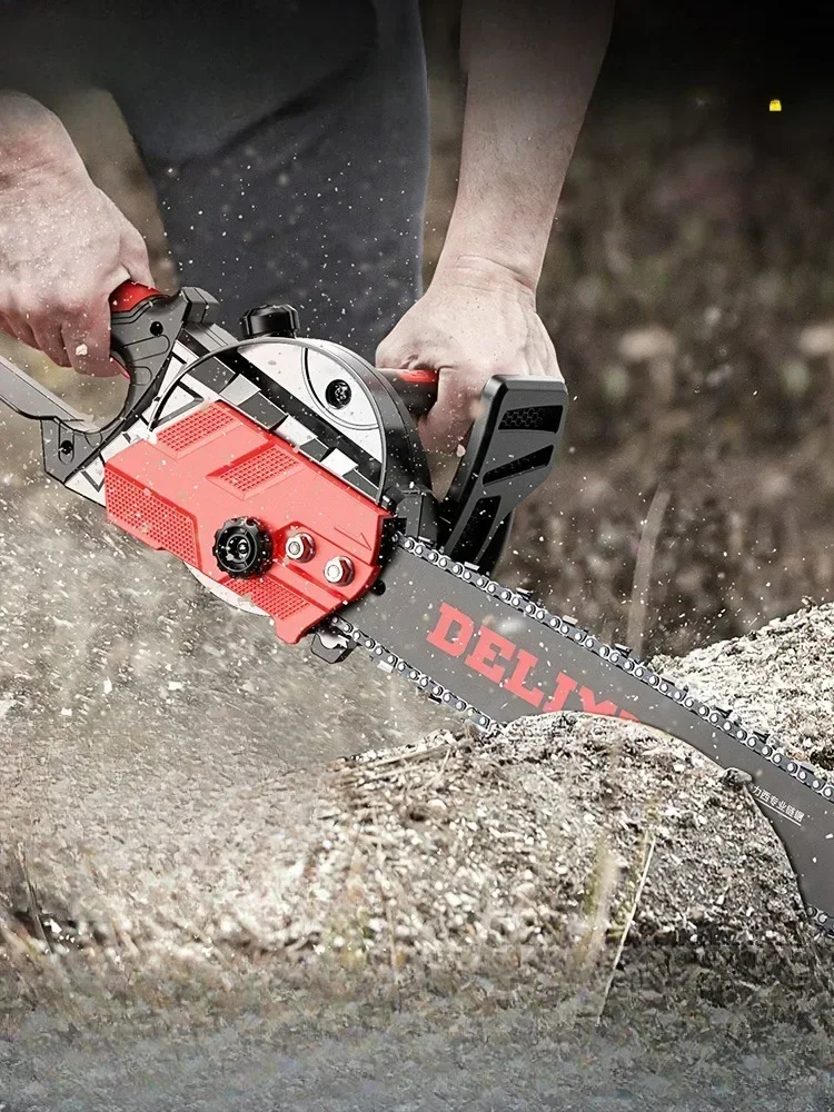 220V High Power Electric Chainsaw for Wood Cutting in Outdoors and Home Use