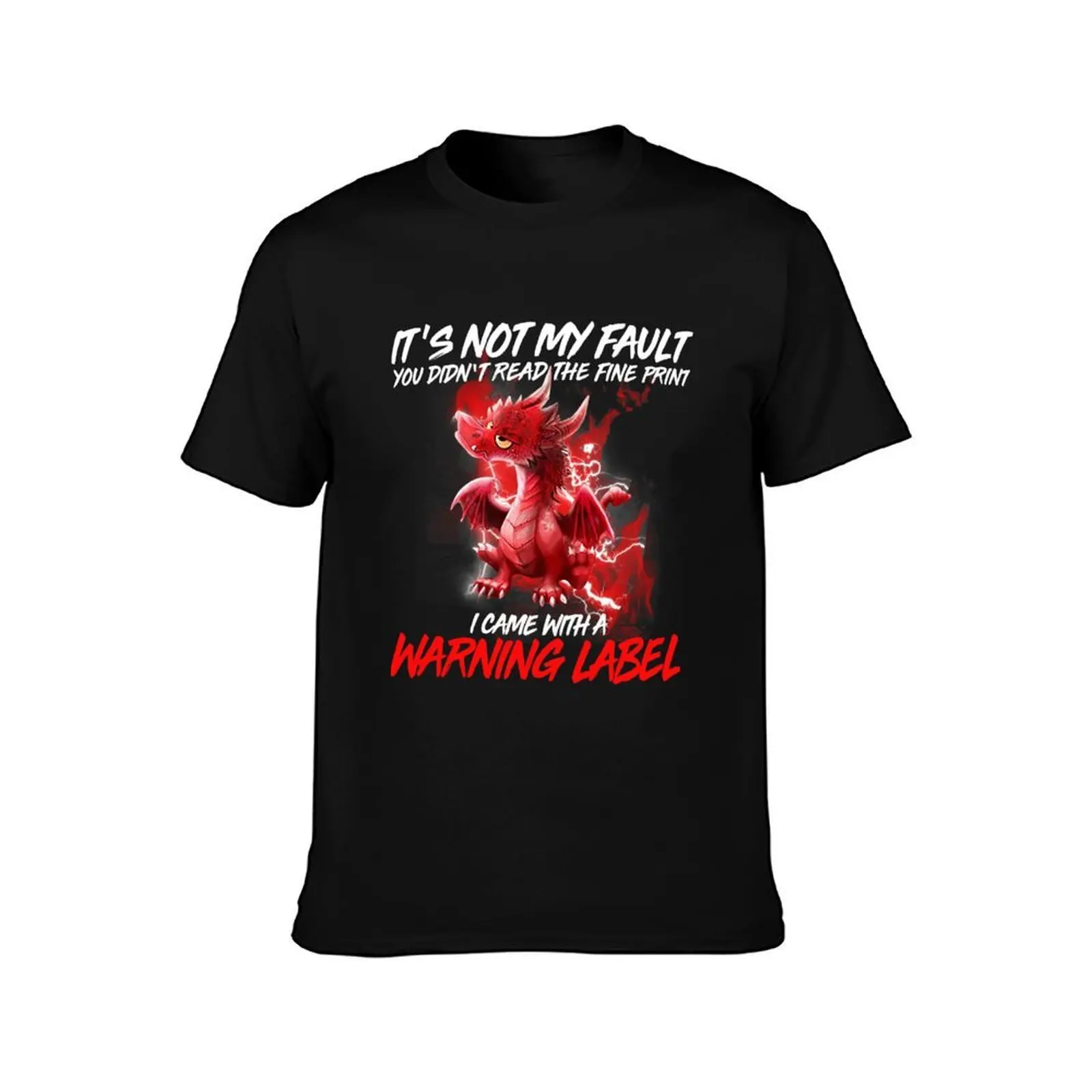 Dragon It's Not My Fault T-Shirt Casual Basic Short Sleeve T-Shirt