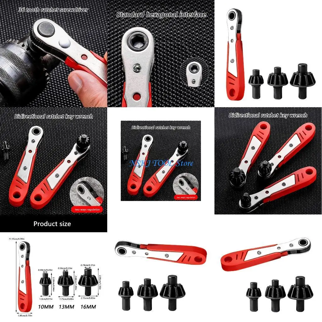 

L8RC Ratcheting Corner Wrenches Spanner Mechanics Tool Narrow Space Repair Metal Build
