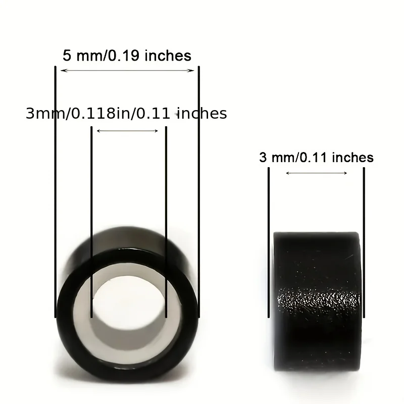 100Pcs Hair Extentions Micro Rings Links Beads 5mm Silicone Lined Beads for Human Hair Extensions Tool-Multi-colored