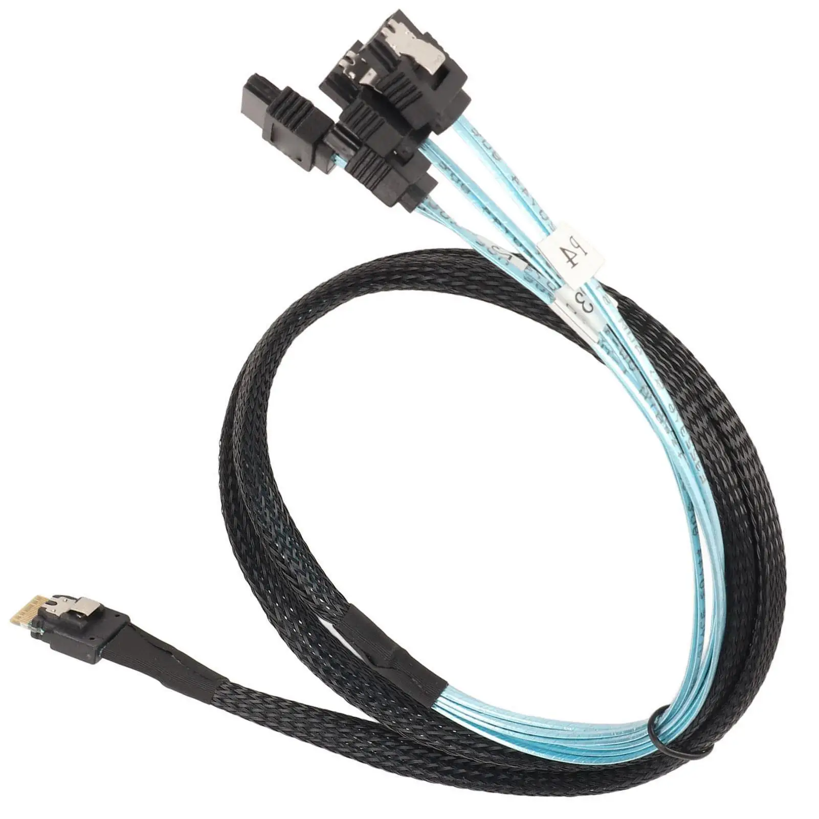 Cable SAS SFF-8654-4 de 12 Gb - Matriz SATA de 7 pines para transmisión rápida - Mini accesorio de computadora de PVC