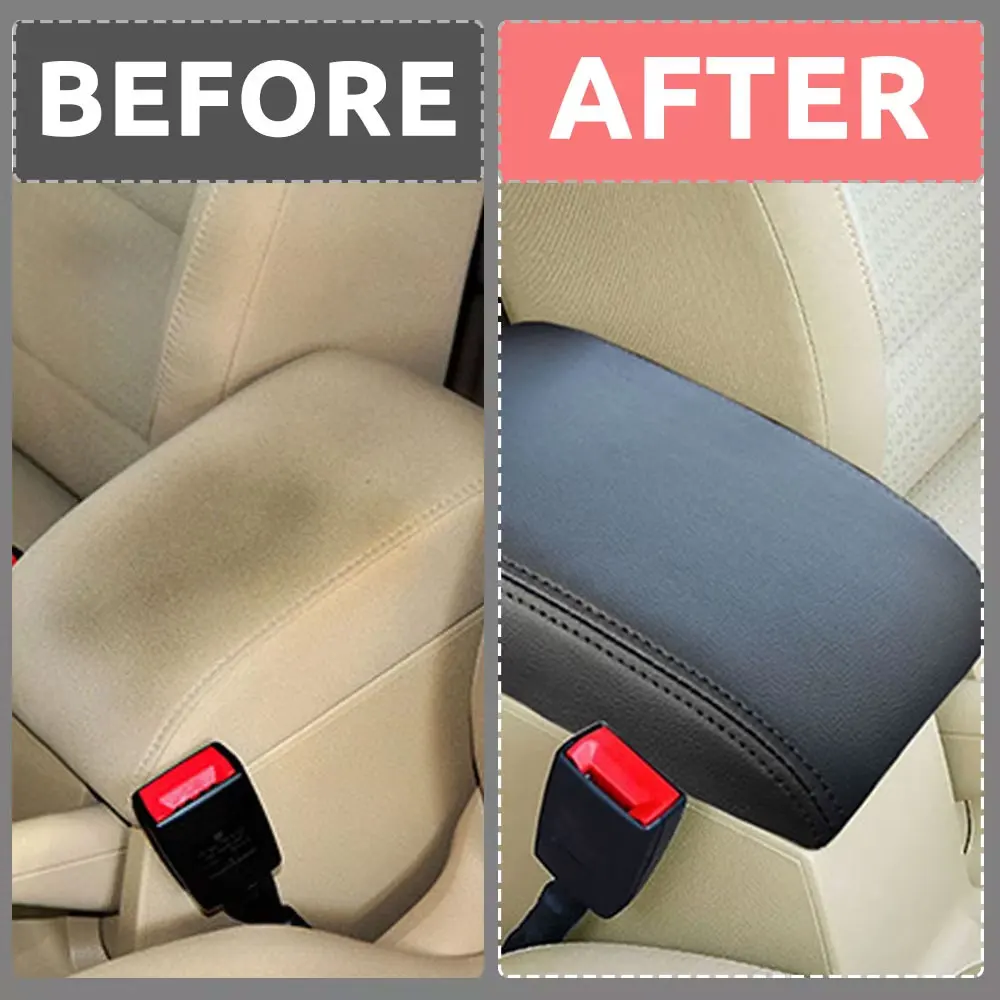 (short model) For VW Touran 2006 2007-2012 Suede Leather Car Armrest Box Protector Cover Central Control Interior Accessories