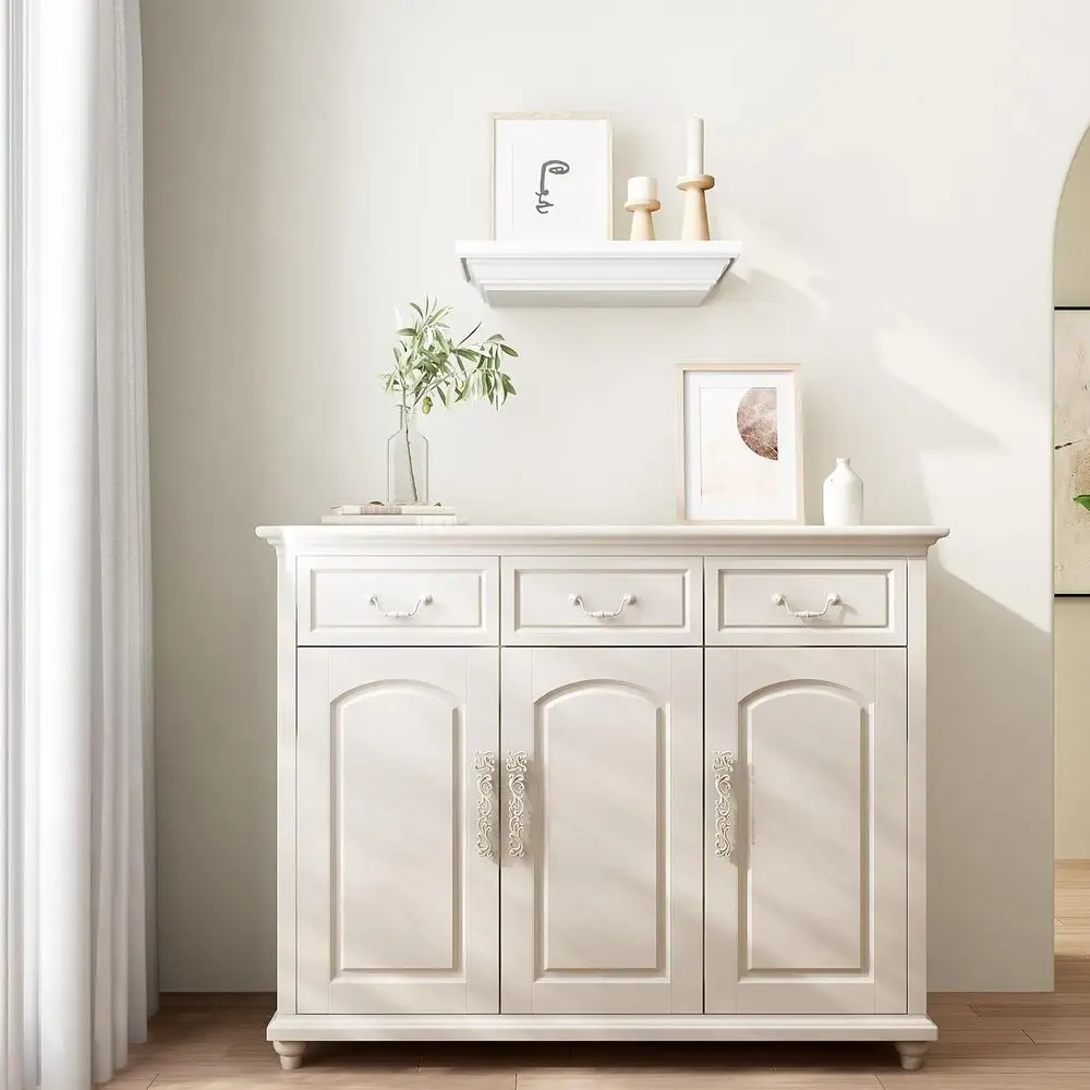 RFID-Secured Concealed Gun Storage Shelf with Secret Door, White Floating Wall Decor for Living Spaces