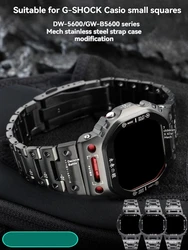 Modified Stainless Steel Armor Set For Casio G-SHOCK DW5600 GW-B5600 Series Strap+Watch Case Bezel metal DW-5600 Men Watchband