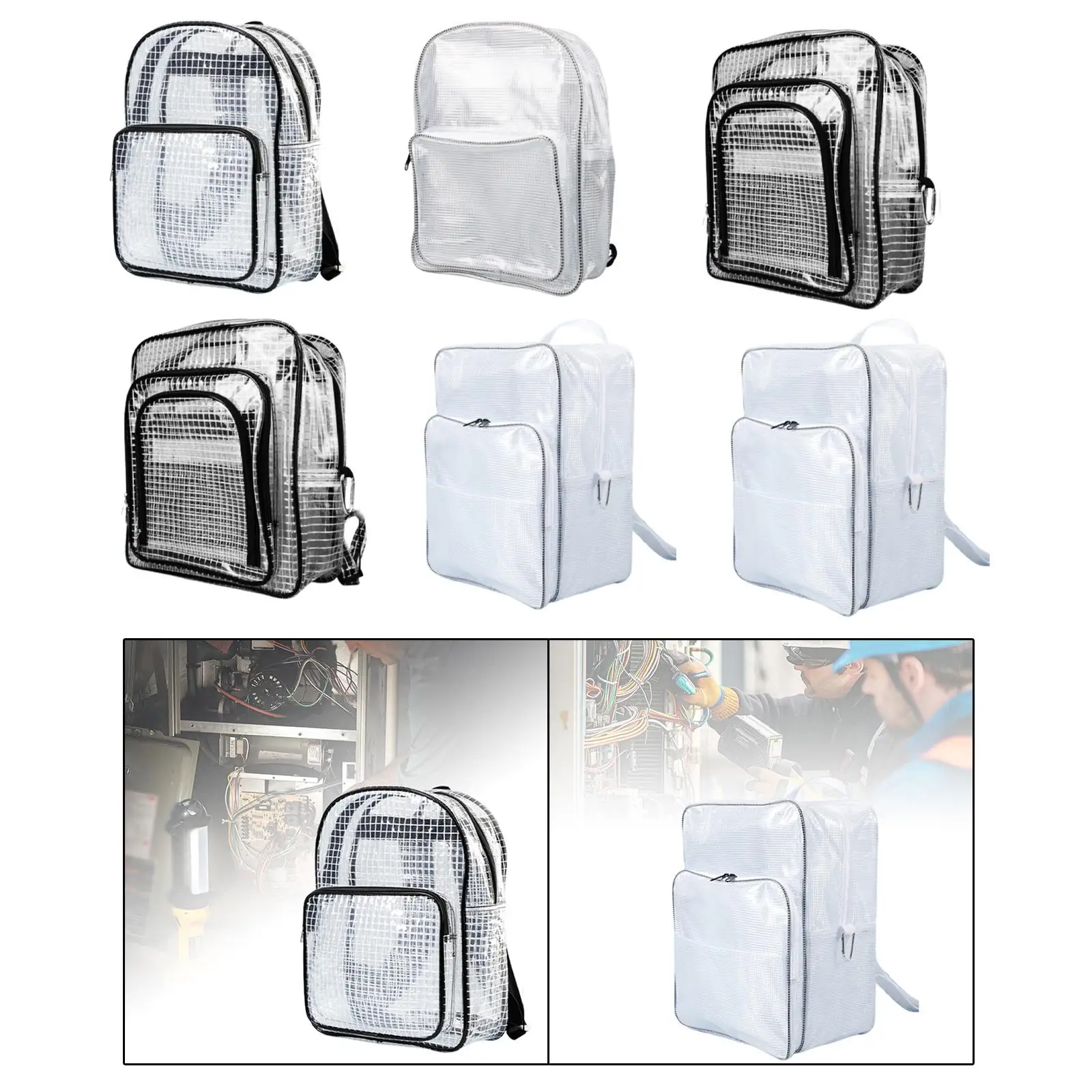 

Сумка для инструментов для чистых помещений, органайзер для ручных инструментов из ПВХ, рабочий рюкзак с регулируемым ремнем