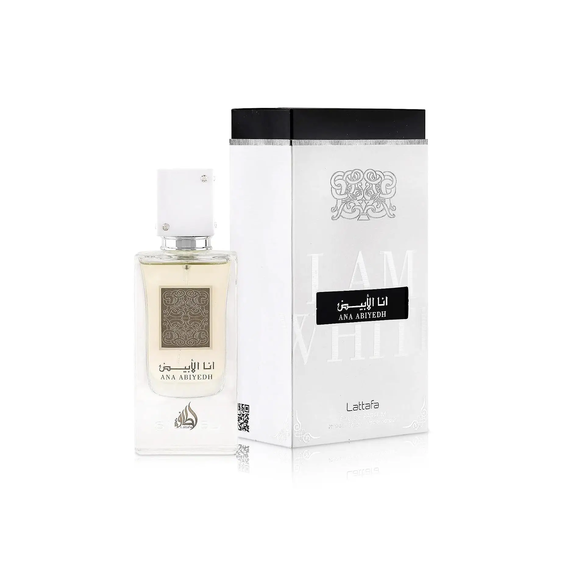 Lattafa Ana Abiyedh Eau De Parfum Aroma Fresco de Almizcle Blanco y Vainilla 60ml