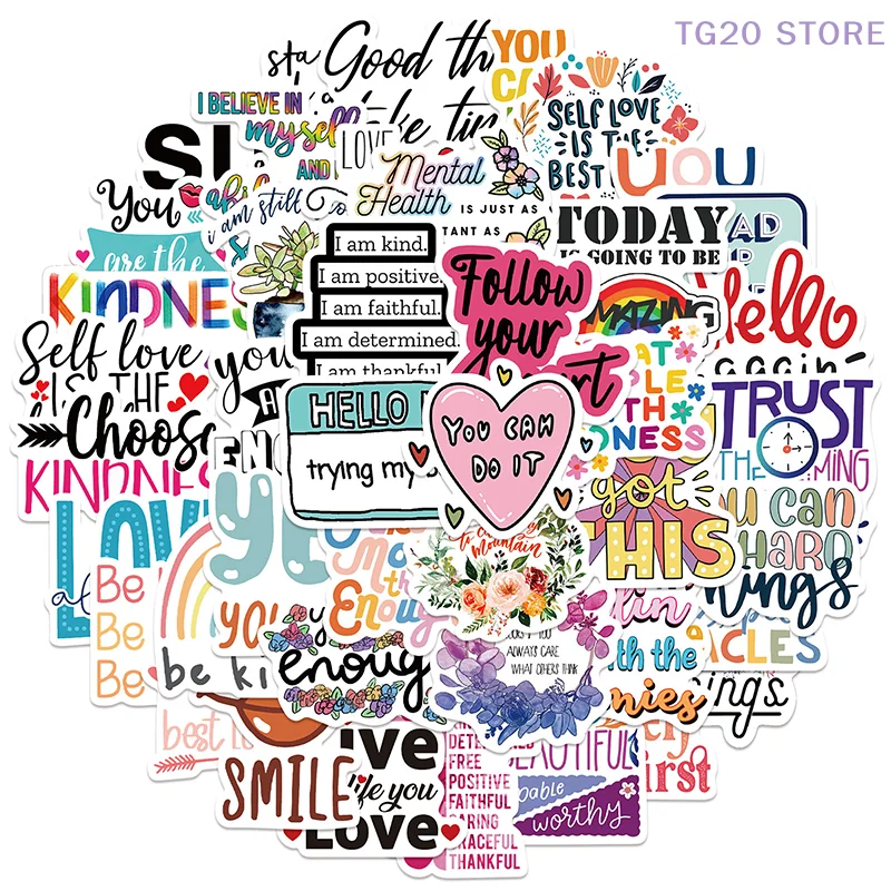 ملصقات ملهمة عبارات تحفيزية اقتباسات الحياة الشارات DIY بها بنفسك محمول سكرابوكينغ ملصقات الإنجليزية الكتابة على الجدران ملصق #3