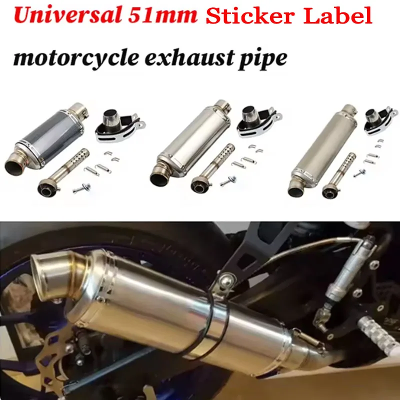 New 38mm 51mm Universal Interface Stainless yoshi Motorbike Exhaust Muffler Pipe for Kawasaki Yamaha Honda Suzuki Bmw CFmoto ETC