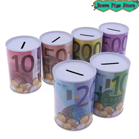 1Pcs Coin Piggy Bank Euro Dollar Piggy Bank Piggy Bank Safe