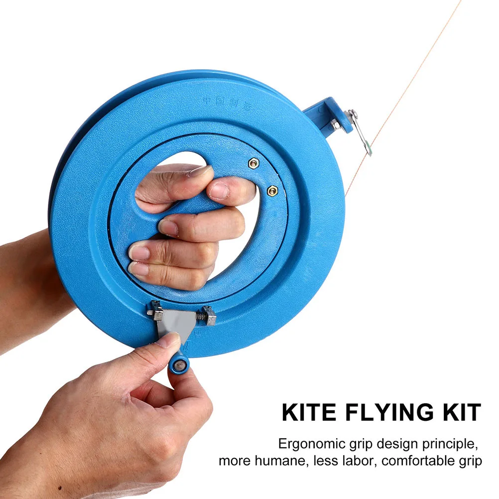1 Set Plastic Handwiel 200M Lijn Duurzaam Kite String Handvat Reel Gladde Begeleiding Coils Voor Kinderen Volwassenen Outdoor vliegeren