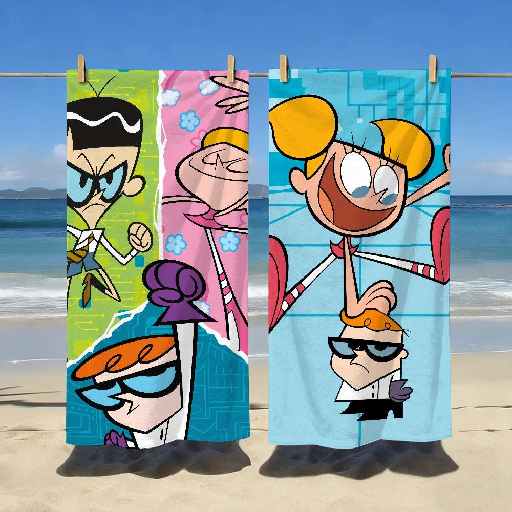 Fun Cartoon D-Dexters-Lab Cool Towel Soft Pool Gift For Travel Gym Shower Camping Quick Dry Sports Large Beach Towels