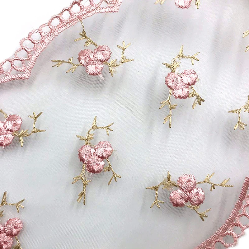 30 Yard Colorful Embroidered Lace 15cm Wide Mesh Embroidery Lace Trim For DIY Lolita Doll Clothes Undergarments Upholstery
