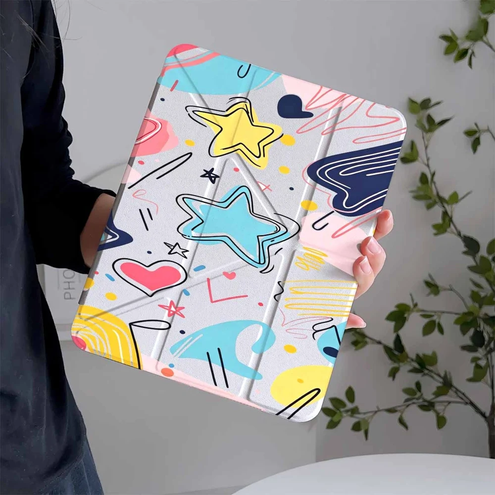 Trending Cute Doodles For Samsung Galaxy Tab A8 A9 A11 S6 S7 S8 S9 S10 FE Plus Lite Protective With Pen Slot Tablet Case