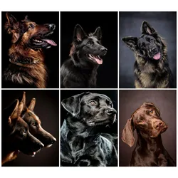 German Shepherd Diamond Painting Dog 5D DIY Diamond Embroidery Full Square Drill Mosaic Picture of Rhinestone Animals,wall Decor