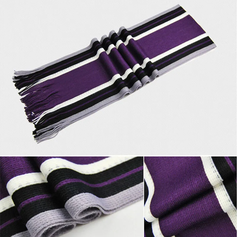 Fashion Ski Climbing Cycling Men's Scarf Winter Classic Cashmere Warm Soft Fringe Striped Scarf Tassel Shawl Wrap Neckwarmer image 2