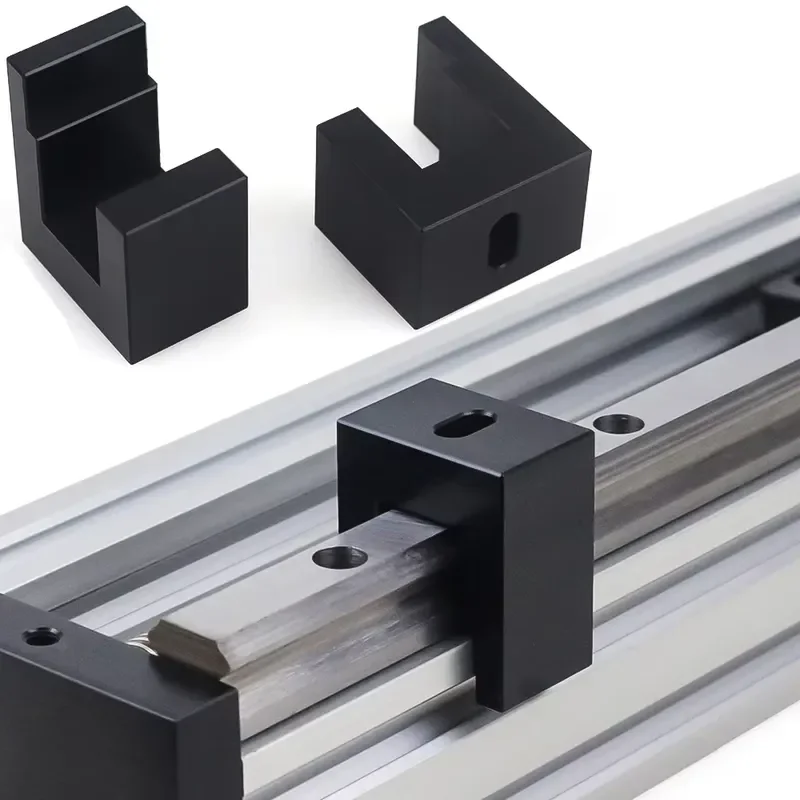 BulkMan3D MGN15 HGR15 CNC Linear Rail Guide Alignment Tool with Positioning Ring Slider Limit Fixed Block for Precision