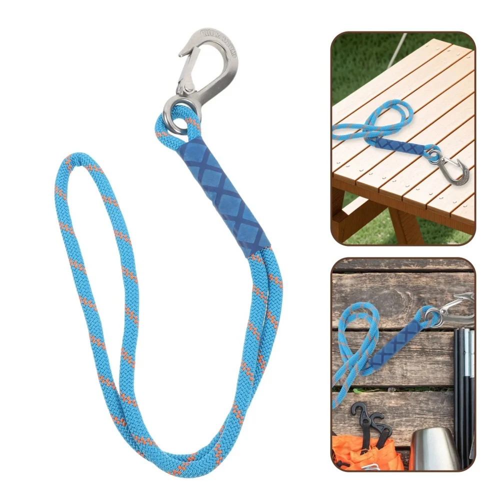 High Quality 0.6M Heavy Duty Nylon Sling Metal Hook Sturdy Hammock Suspension Rope Connecting Tie Rope Patio Chairs