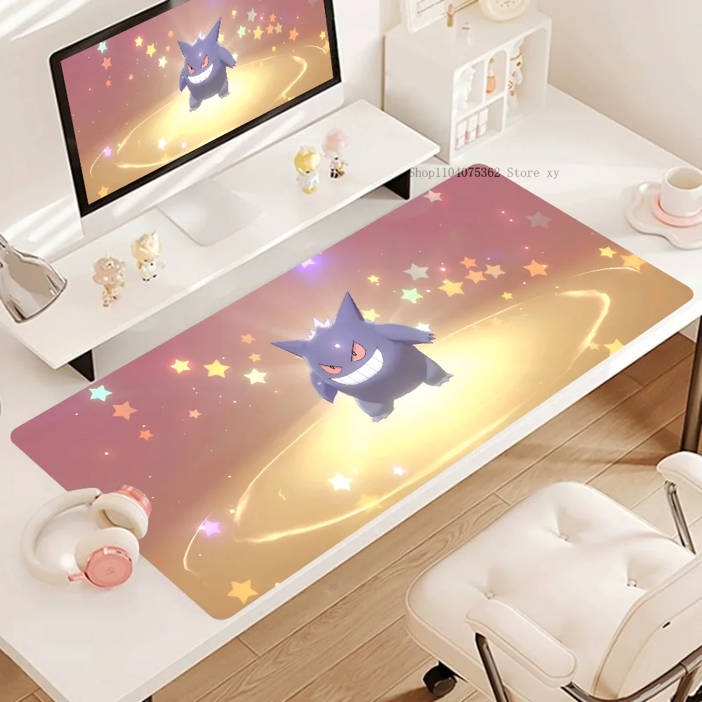 1PC hot anime pokemons cool Gengar Non-slip Mouse Pad Suitable For Office Computers Laptops E-sports Game Desk Mats XXL Keyboard