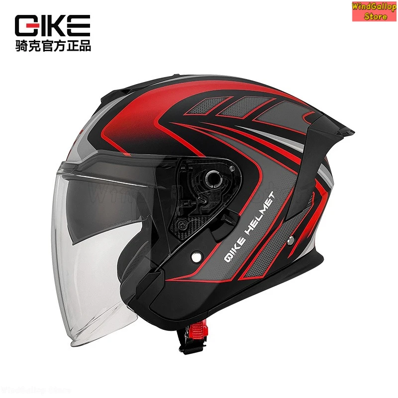 Motorcycle riding helmet three-quarter helmet safety locomotive electric vehicle breathable shock large tail helmet