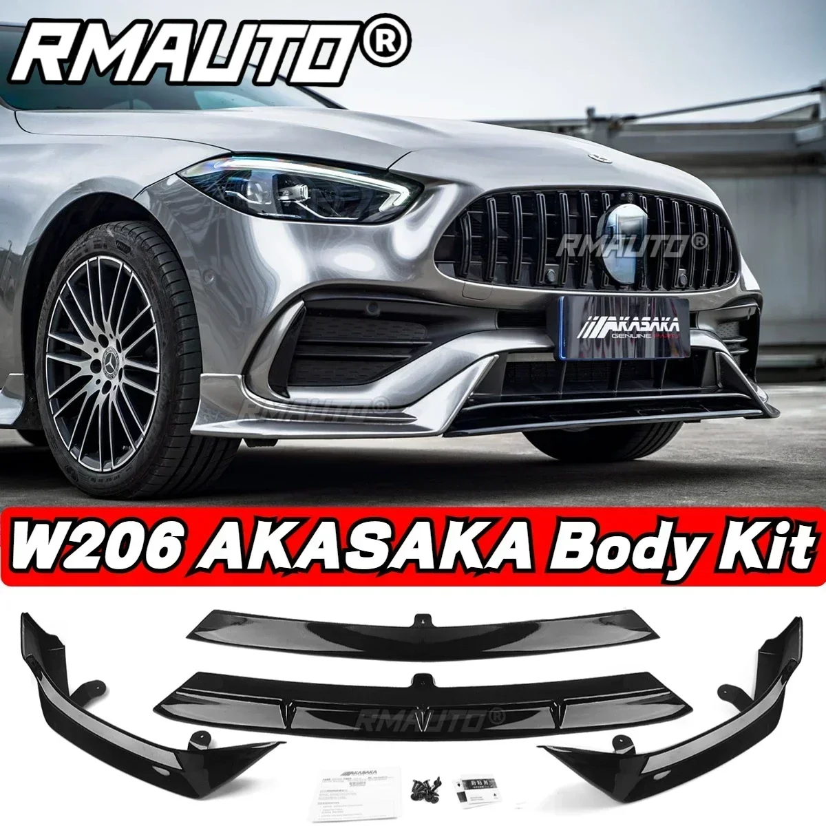 W206 W206 Front Bumper Splitter Cover Lip Side Skirt Rear Spoiler Racing Grill For Mercedes Benz C Class W206 2022-2023 Body Kit - Aliexpress Deal