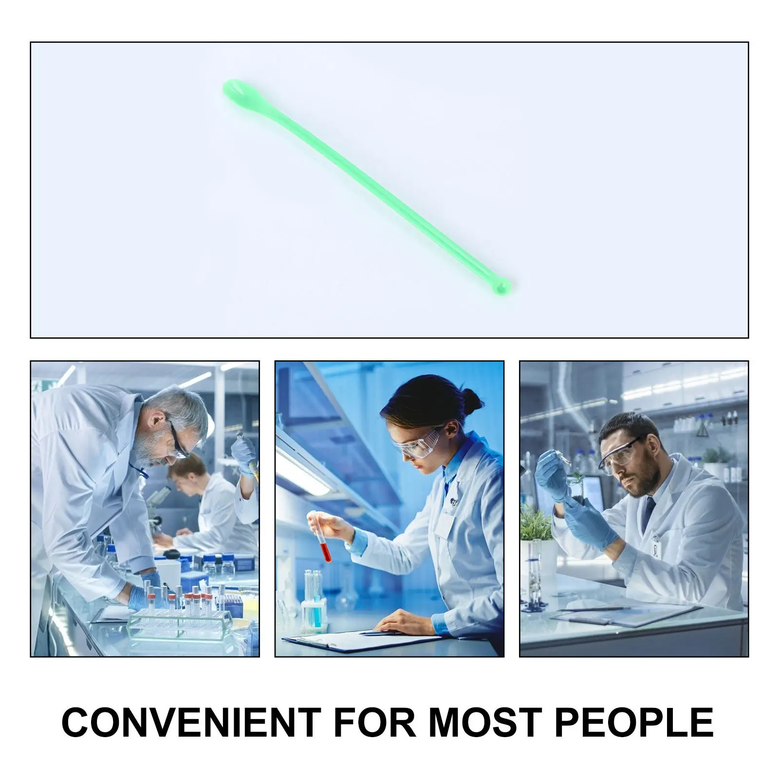 

100 шт. пластиковых лабораторных ложек-шпателей для отбора проб и смешивания порошков, гранул и твердых веществ, для домашнего, лабораторного и ресторанного использования