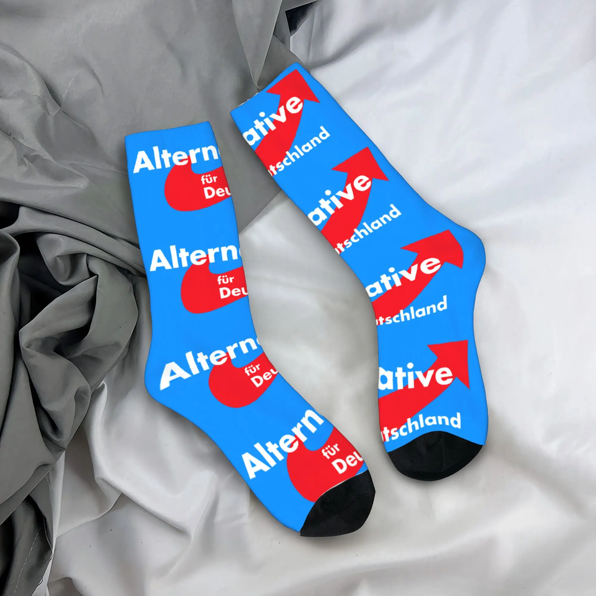 Men Socks Afd Alternative Logo  Stockings Autumn Gothic High Quality Socks Printed Outdoor Anti Bacterial Socks