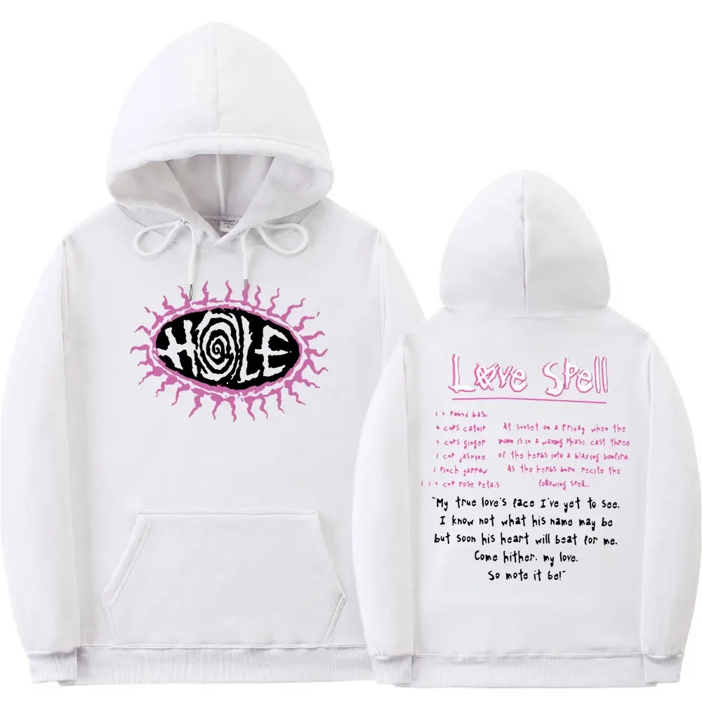 Hole Love Spell Lyrics Vintage Hip Hop Hoodie Men Women Oversized Hoodies Courtney Love Beautiful Monsters 90s Rock Band Clothes