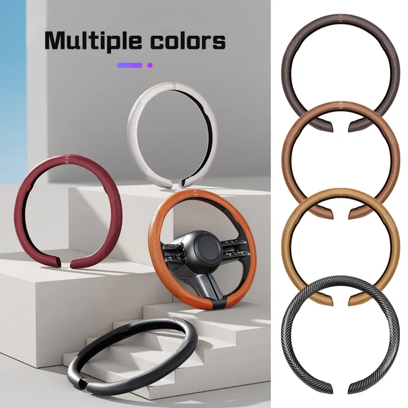 For Morris Garages MG ZS GS MG3 MG5 MG6 MG7 GT HS 350 Car Steering Wheel Cover Leather Sweat Absorption Anti-slip Accessories