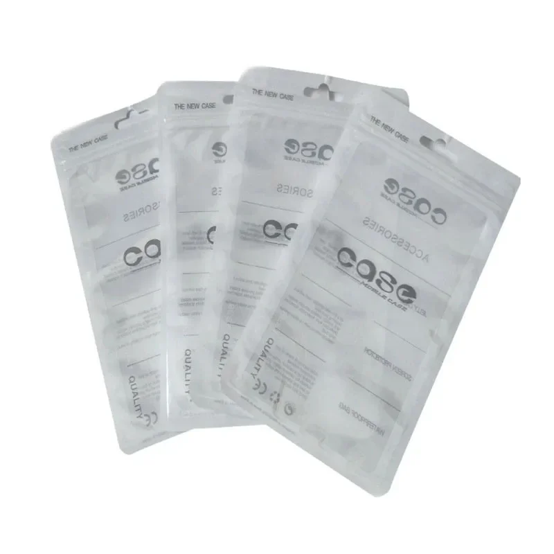 50Pcs Neutral Plastic Zip Lock Cell Phone Case Pouches PP Pouch Bags Accessories Packaging Sealing Pouch for IPhone Samsung